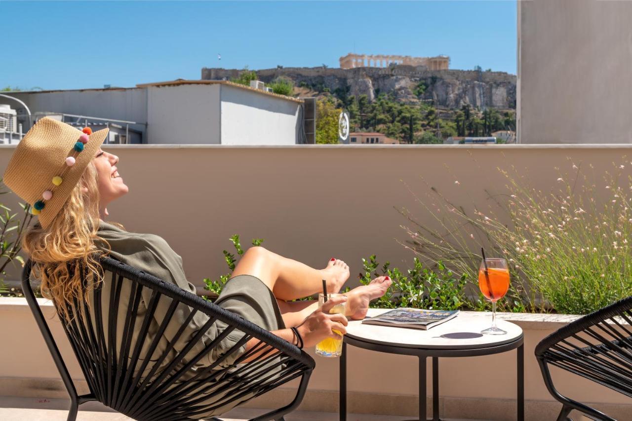 Hellenic Vibes Smart Hotel Athen Eksteriør billede The view from the hotel